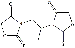 3-[2-(4-oxo-2-thioxo-1,3-oxazolidin-3-yl)propyl]-2-thioxo-1,3-oxazolidin-4-one 结构式