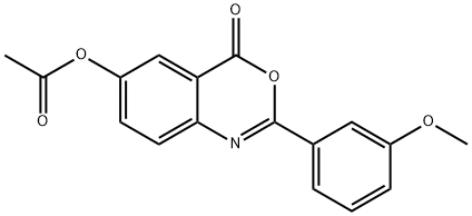 2-(3-methoxyphenyl)-4-oxo-4H-3,1-benzoxazin-6-yl acetate 结构式