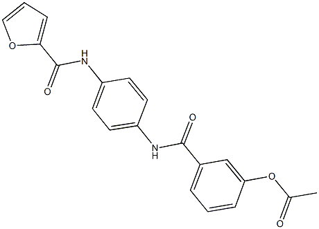 3-{[4-(2-furoylamino)anilino]carbonyl}phenyl acetate 结构式