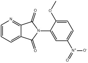 6-{5-nitro-2-methoxyphenyl}-5H-pyrrolo[3,4-b]pyridine-5,7(6H)-dione 结构式
