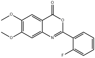 2-(2-fluorophenyl)-6,7-dimethoxy-4H-3,1-benzoxazin-4-one 结构式