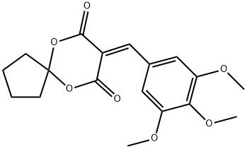 8-(3,4,5-trimethoxybenzylidene)-6,10-dioxaspiro[4.5]decane-7,9-dione 结构式