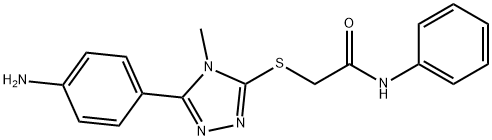 2-{[5-(4-aminophenyl)-4-methyl-4H-1,2,4-triazol-3-yl]sulfanyl}-N-phenylacetamide 结构式