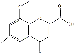 8-methoxy-6-methyl-4-oxo-4H-chromene-2-carboxylic acid 结构式