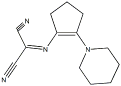 2-{[2-(1-piperidinyl)-1-cyclopenten-1-yl]imino}malononitrile 结构式