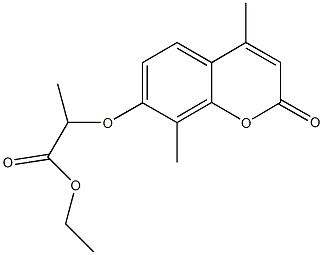 ethyl 2-[(4,8-dimethyl-2-oxo-2H-chromen-7-yl)oxy]propanoate 结构式