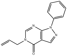 5-allyl-1-phenyl-1,5-dihydro-4H-pyrazolo[3,4-d]pyrimidin-4-one 结构式