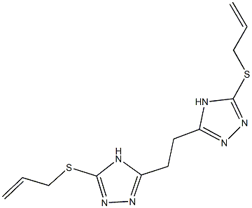 3-(allylsulfanyl)-5-{2-[5-(allylsulfanyl)-4H-1,2,4-triazol-3-yl]ethyl}-4H-1,2,4-triazole 结构式