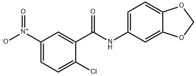 N-(1,3-benzodioxol-5-yl)-2-chloro-5-nitrobenzamide 结构式