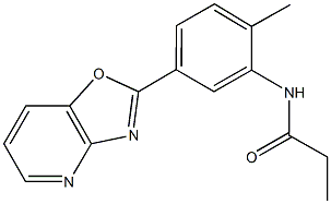 N-(2-methyl-5-[1,3]oxazolo[4,5-b]pyridin-2-ylphenyl)propanamide 结构式