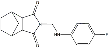 4-[(4-fluoroanilino)methyl]-4-azatricyclo[5.2.1.0~2,6~]decane-3,5-dione 结构式