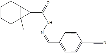 N'-(4-cyanobenzylidene)-1-methylbicyclo[4.1.0]heptane-7-carbohydrazide 结构式