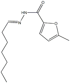 N'-heptylidene-5-methyl-2-furohydrazide 结构式