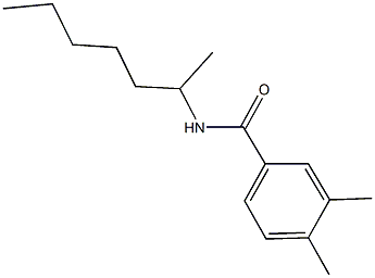 3,4-dimethyl-N-(1-methylhexyl)benzamide 结构式