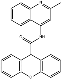 N-(2-methyl-4-quinolinyl)-9H-xanthene-9-carboxamide 结构式