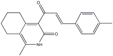 1-methyl-4-[3-(4-methylphenyl)acryloyl]-5,6,7,8-tetrahydro-3(2H)-isoquinolinone 结构式