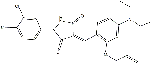 4-[2-(allyloxy)-4-(diethylamino)benzylidene]-1-(3,4-dichlorophenyl)-3,5-pyrazolidinedione 结构式