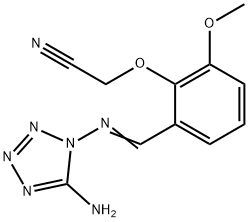 (2-{[(5-amino-1H-tetraazol-1-yl)imino]methyl}-6-methoxyphenoxy)acetonitrile 结构式