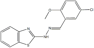 5-chloro-2-methoxybenzaldehyde 1,3-benzothiazol-2-ylhydrazone 结构式