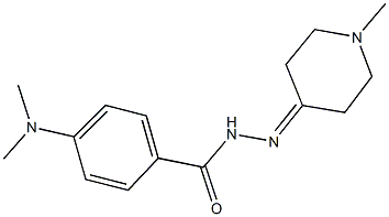 4-(dimethylamino)-N'-(1-methyl-4-piperidinylidene)benzohydrazide 结构式
