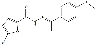 5-bromo-N'-[1-(4-methoxyphenyl)ethylidene]-2-furohydrazide 结构式