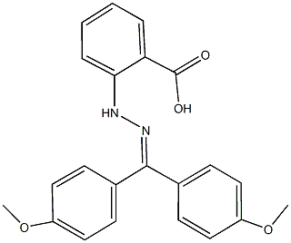 2-{2-[bis(4-methoxyphenyl)methylene]hydrazino}benzoic acid 结构式