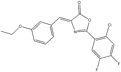 2-(2-chloro-4,5-difluorophenyl)-4-(3-ethoxybenzylidene)-1,3-oxazol-5(4H)-one 结构式