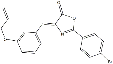 4-[3-(allyloxy)benzylidene]-2-(4-bromophenyl)-1,3-oxazol-5(4H)-one 结构式