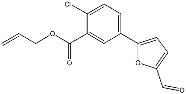 allyl 2-chloro-5-(5-formyl-2-furyl)benzoate 结构式