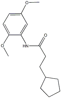 3-cyclopentyl-N-(2,5-dimethoxyphenyl)propanamide 结构式