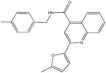 N-(4-methylbenzyl)-2-(5-methyl-2-furyl)-4-quinolinecarboxamide 结构式