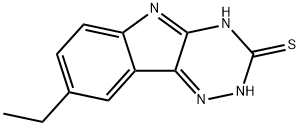 8-乙基-5H-[1,2,4]三嗪并[5,6-B]吲哚-3-硫醇 结构式