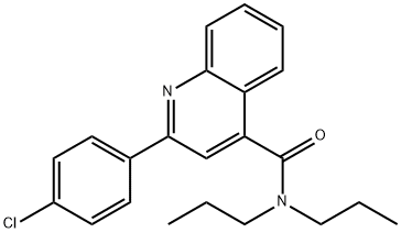 2-(4-chlorophenyl)-N,N-dipropyl-4-quinolinecarboxamide 结构式