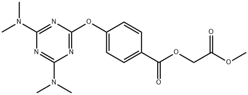 2-methoxy-2-oxoethyl 4-{[4,6-bis(dimethylamino)-1,3,5-triazin-2-yl]oxy}benzoate 结构式