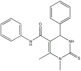 1,6-dimethyl-N,4-diphenyl-2-thioxo-1,2,3,4-tetrahydro-5-pyrimidinecarboxamide 结构式