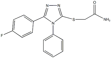 2-{[5-(4-fluorophenyl)-4-phenyl-4H-1,2,4-triazol-3-yl]sulfanyl}acetamide 结构式