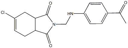 2-[(4-acetylanilino)methyl]-5-chloro-3a,4,7,7a-tetrahydro-1H-isoindole-1,3(2H)-dione 结构式