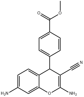 methyl 4-(2,7-diamino-3-cyano-4H-chromen-4-yl)benzoate 结构式