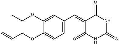 5-[4-(allyloxy)-3-ethoxybenzylidene]-2-thioxodihydro-4,6(1H,5H)-pyrimidinedione 结构式