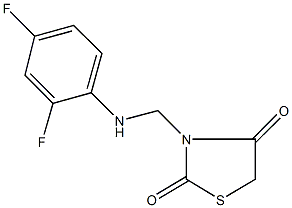 3-[(2,4-difluoroanilino)methyl]-1,3-thiazolidine-2,4-dione 结构式