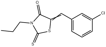 5-(3-chlorobenzylidene)-3-propyl-2-thioxo-1,3-thiazolidin-4-one 结构式
