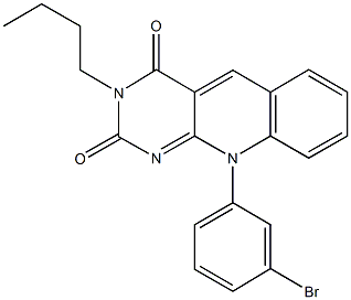10-(3-bromophenyl)-3-butylpyrimido[4,5-b]quinoline-2,4(3H,10H)-dione 结构式
