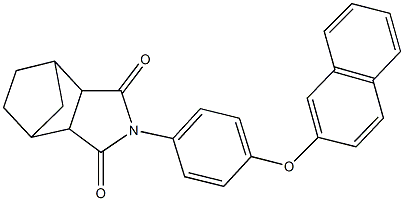 4-[4-(2-naphthyloxy)phenyl]-4-azatricyclo[5.2.1.0~2,6~]decane-3,5-dione 结构式