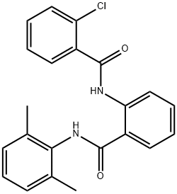 2-[(2-chlorobenzoyl)amino]-N-(2,6-dimethylphenyl)benzamide 结构式