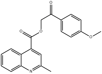 2-(4-methoxyphenyl)-2-oxoethyl 2-methyl-4-quinolinecarboxylate 结构式