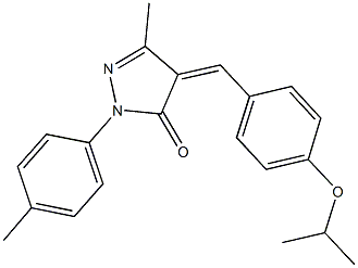 4-(4-isopropoxybenzylidene)-5-methyl-2-(4-methylphenyl)-2,4-dihydro-3H-pyrazol-3-one 结构式