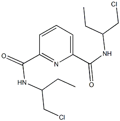 N~2~,N~6~-bis[1-(chloromethyl)propyl]-2,6-pyridinedicarboxamide 结构式