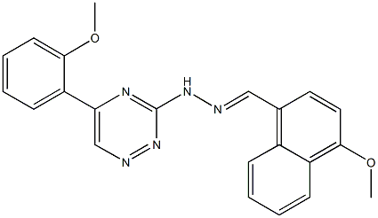 4-methoxy-1-naphthaldehyde [5-(2-methoxyphenyl)-1,2,4-triazin-3-yl]hydrazone 结构式