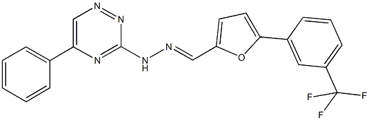 5-[3-(trifluoromethyl)phenyl]-2-furaldehyde (5-phenyl-1,2,4-triazin-3-yl)hydrazone 结构式