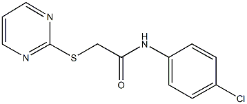 N-(4-chlorophenyl)-2-(2-pyrimidinylsulfanyl)acetamide 结构式